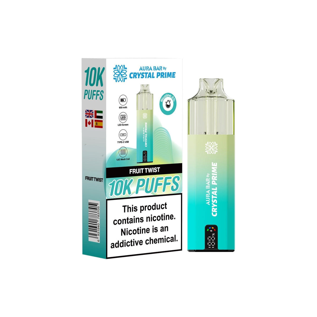 Crystal Prime 10000 Prefilled Pod Vape Kit - Clouds Vapes