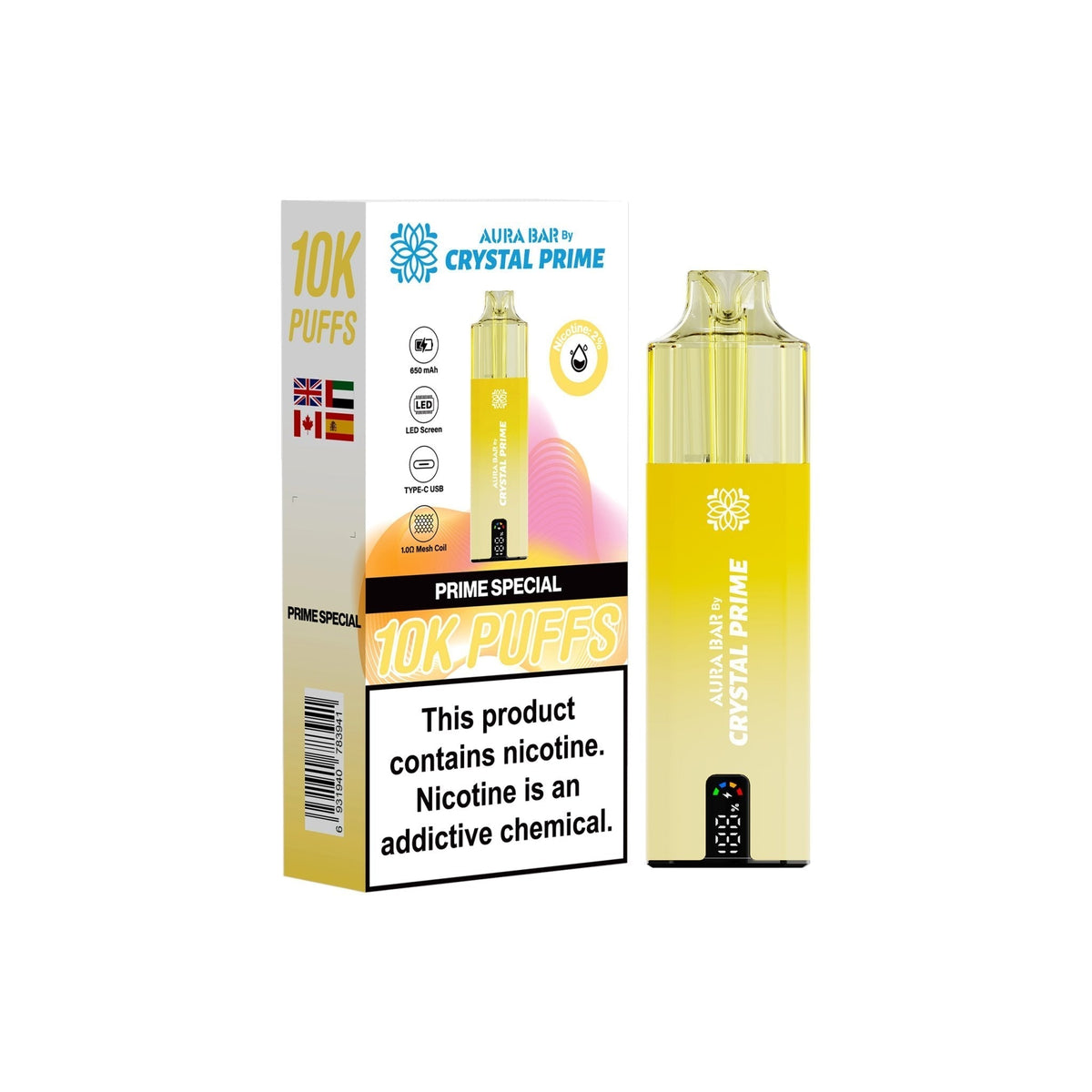 Crystal Prime 10000 Prefilled Pod Vape Kit - Clouds Vapes