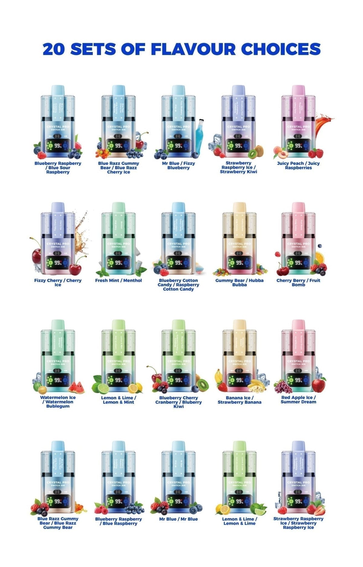 Crystal Pro Switch 30k Prefilled Pod Vape Kit - Clouds Vapes