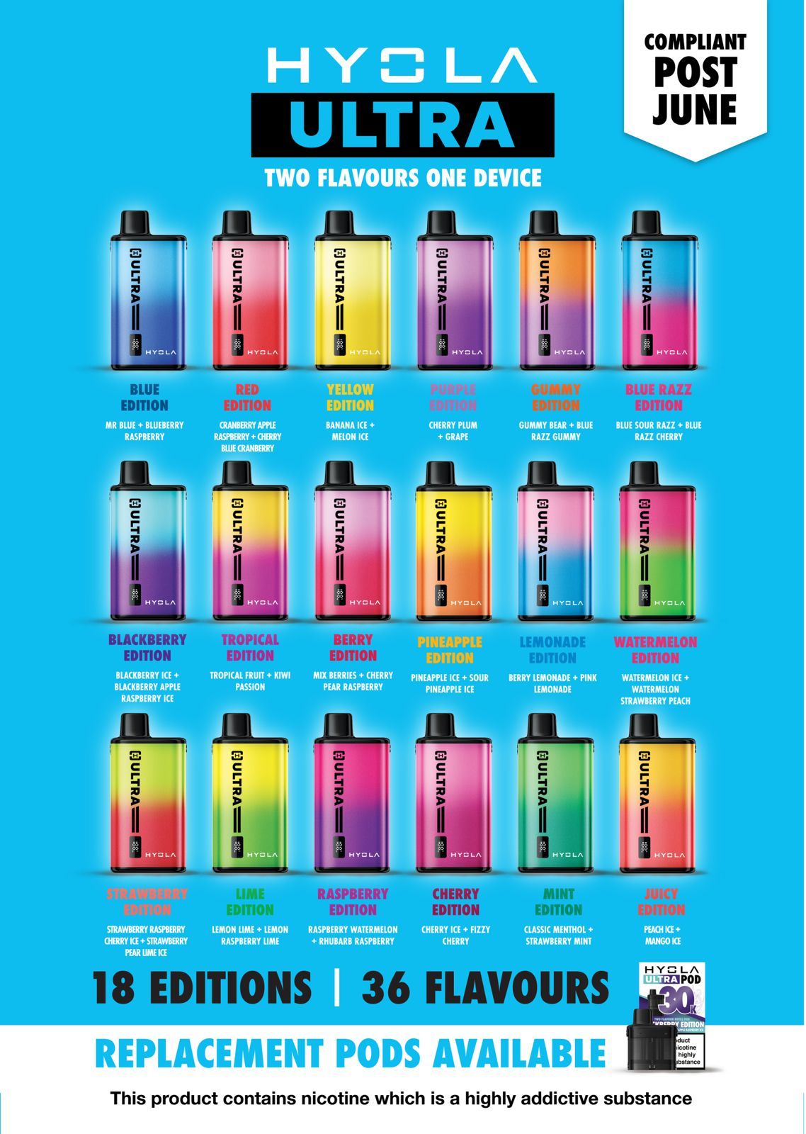 Hyola Ultra 30k Prefilled Pod Vape Kit - Clouds Vapes