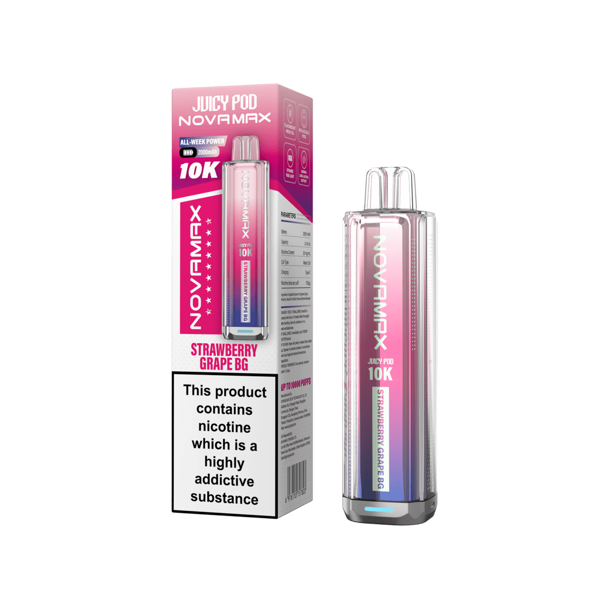 Juicy Pod Novamax 10k Prefilled Pod Vape Kit - Clouds Vapes