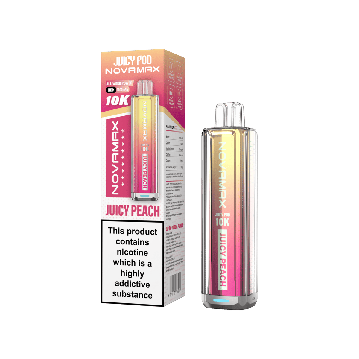 Juicy Pod Novamax 10k Prefilled Pod Vape Kit - Clouds Vapes