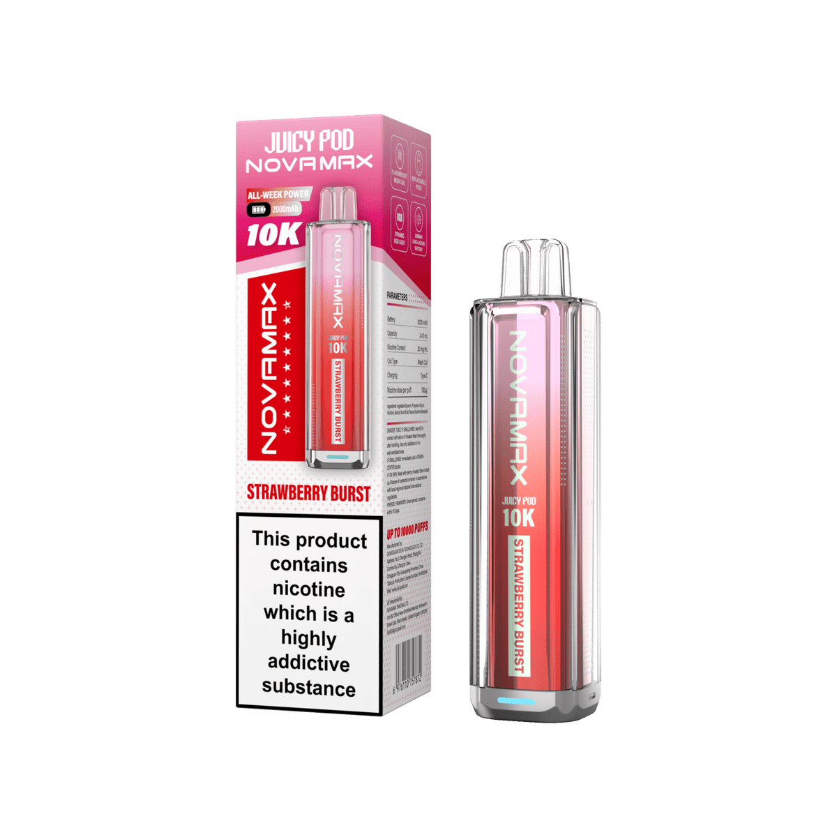 Juicy Pod Novamax 10k Prefilled Pod Vape Kit - Clouds Vapes