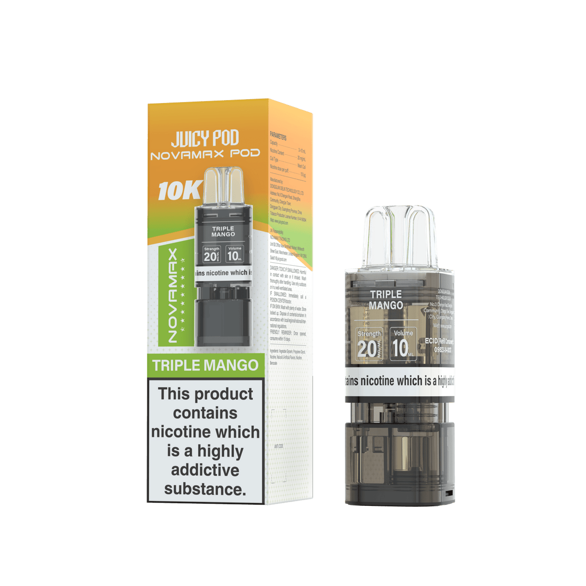 Juicy Pod Novamax 10k Replacement Pods - Clouds Vapes