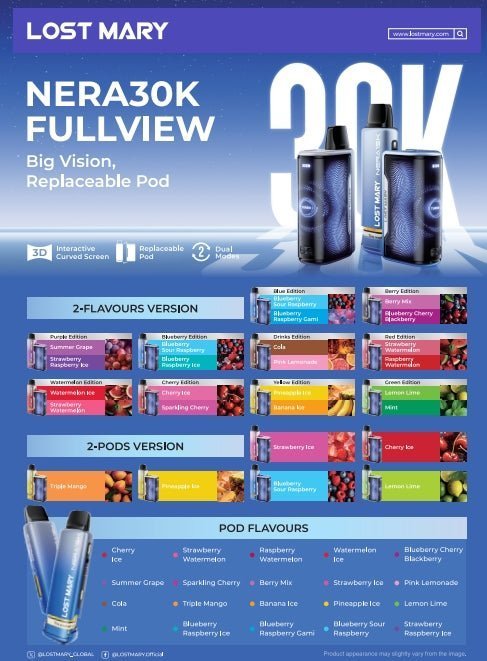 Lost Mary Nera 30K Prefilled Pod Vape Kit - Clouds Vapes