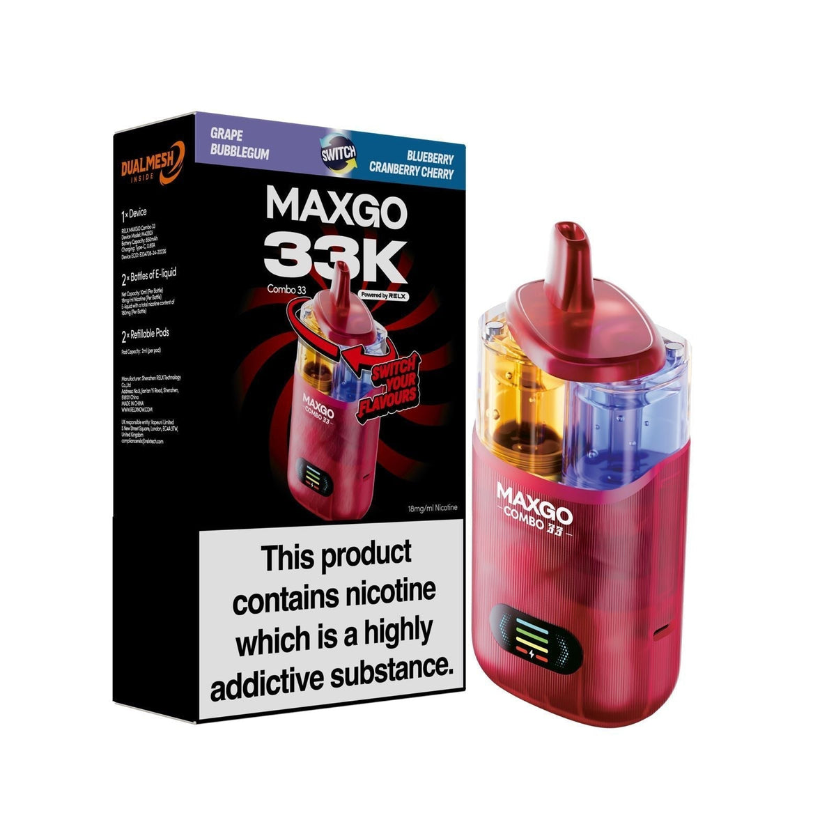 MAXGO 33k Prefilled Pod Vape Kit - Clouds Vapes