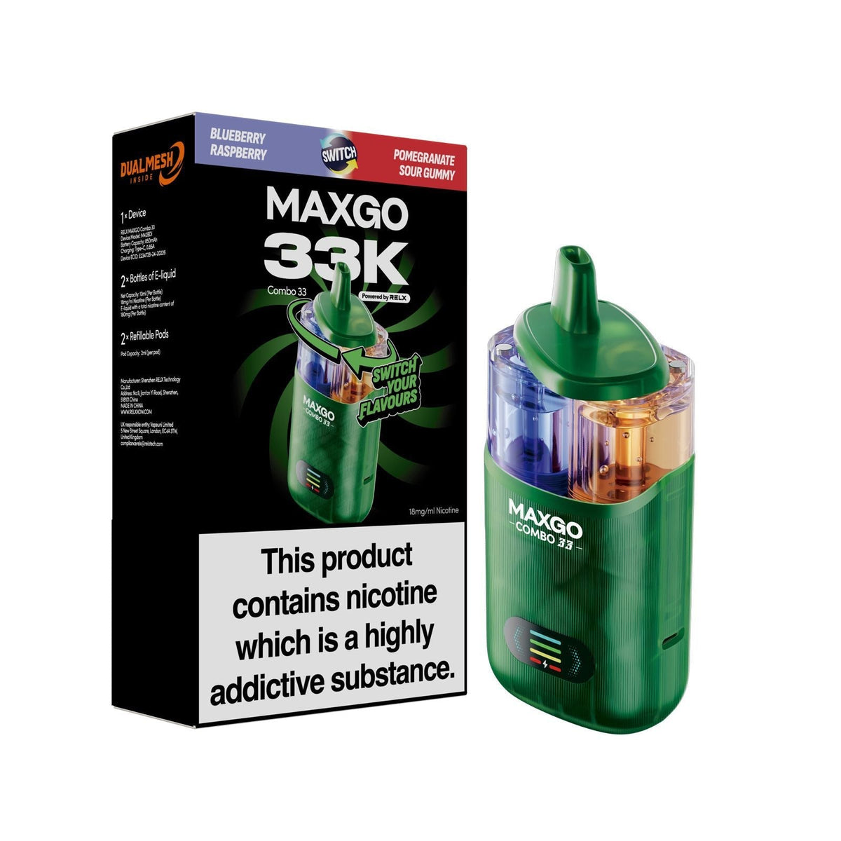 MAXGO 33k Prefilled Pod Vape Kit - Clouds Vapes