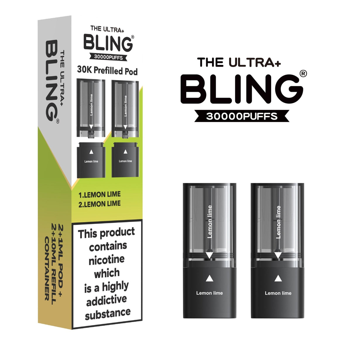 The Bling Ultra Plus 30k Replacement Pods Box of 5 - Clouds Vapes