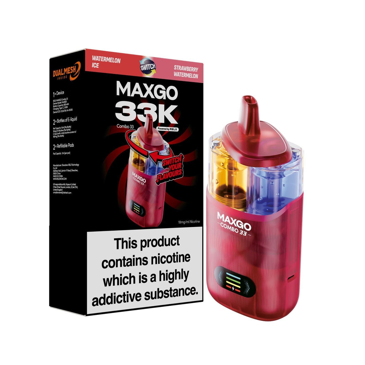 MAXGO 33k Prefilled Pod Vape Kit
