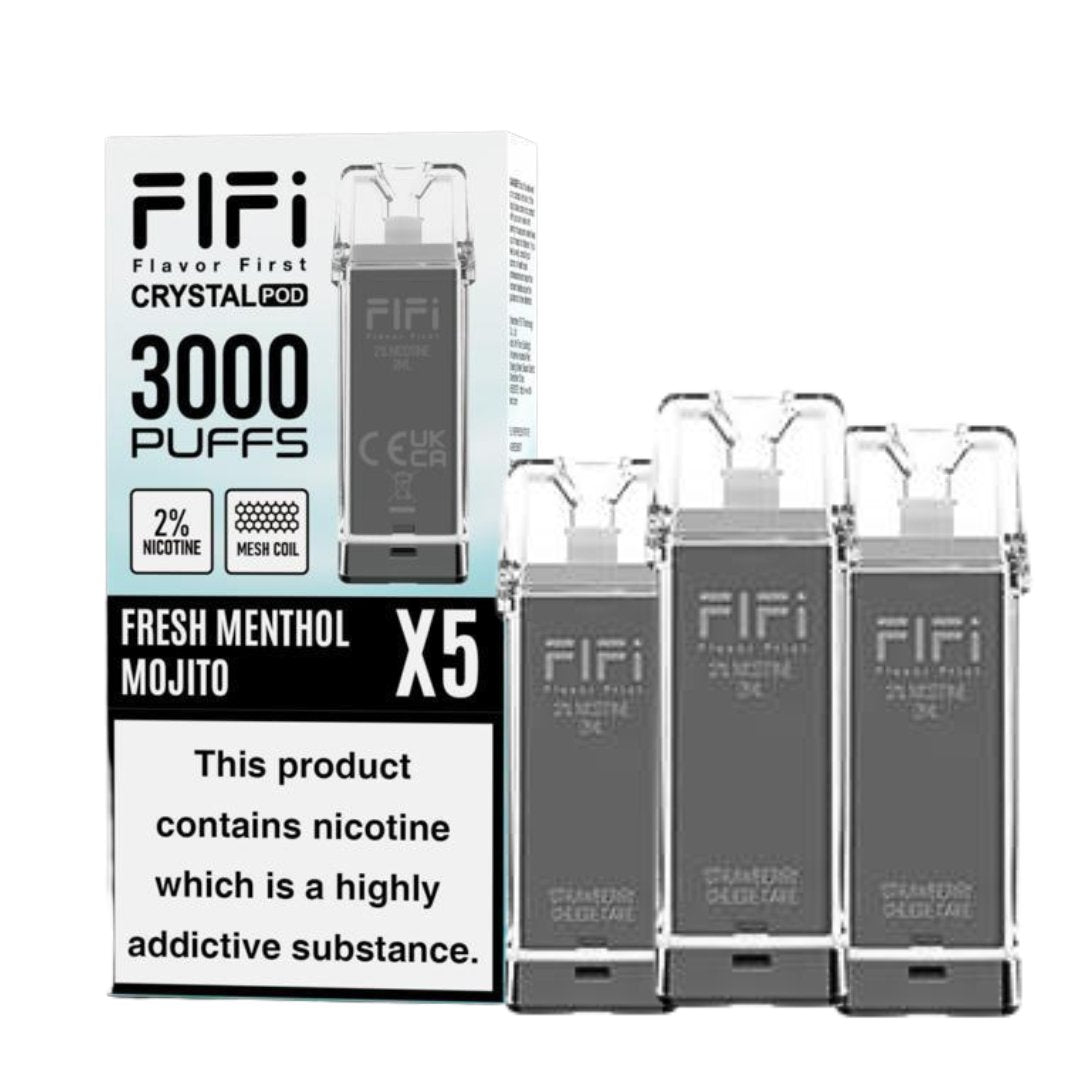 Crystal FIFI 3000 Puffs 5 in 1 Replacement Pods - Clouds Vapes