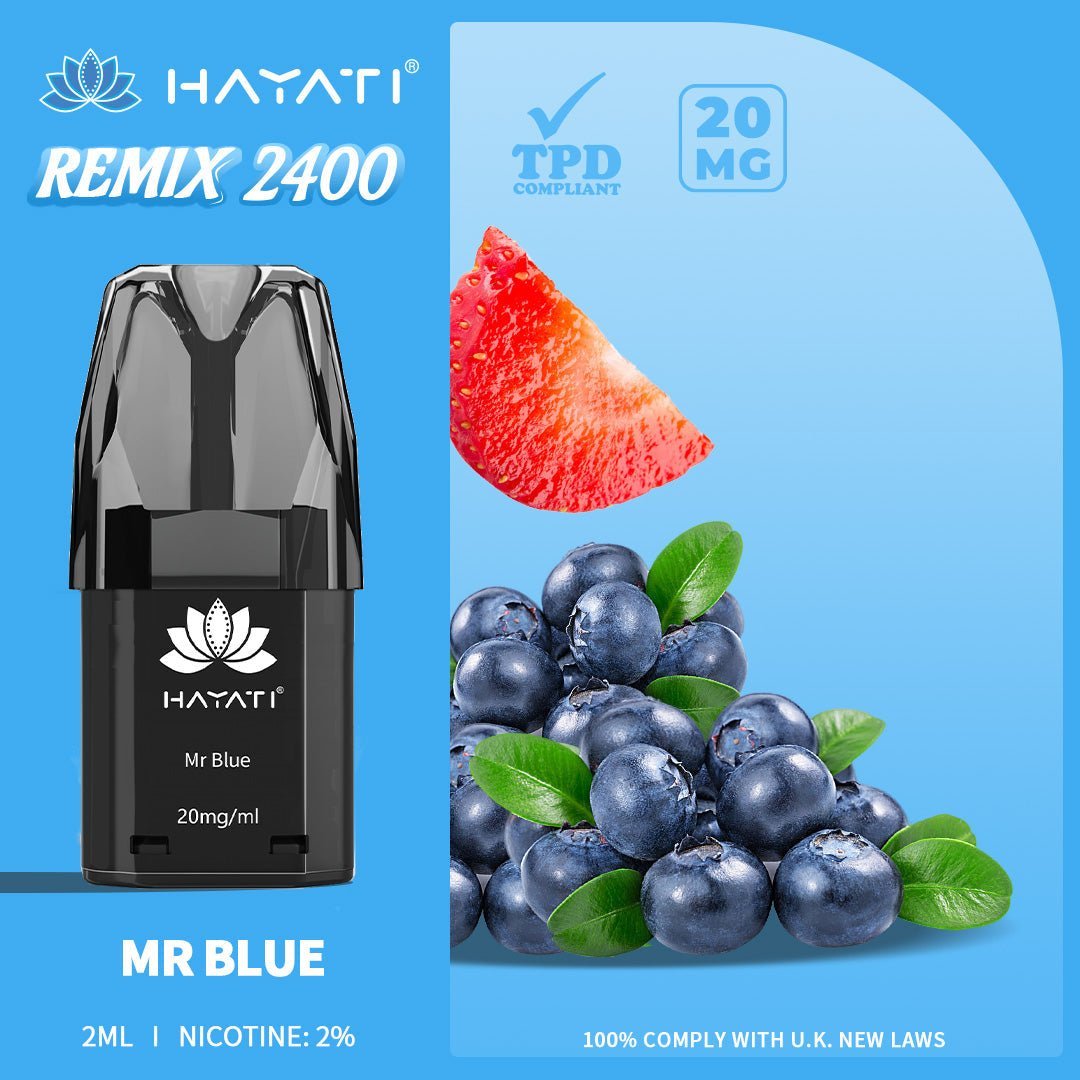 Hayati Remix 2400 Puffs Replacement Pods - Clouds Vapes