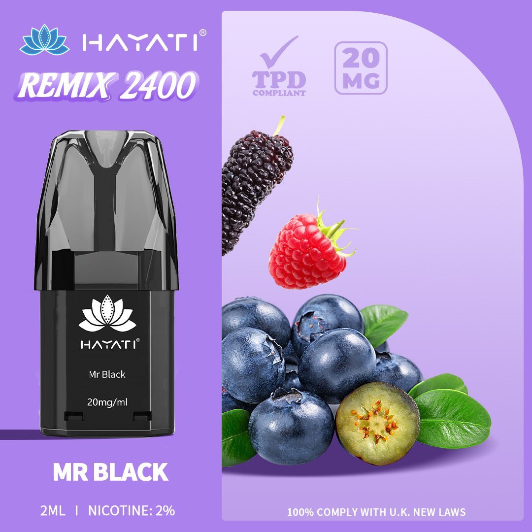 Hayati Remix 2400 Puffs Replacement Pods - Clouds Vapes