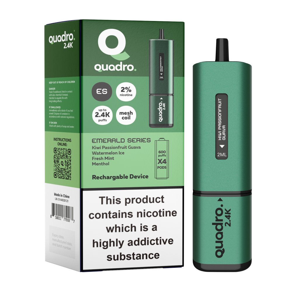 Quadro 2400 Puffs 4 in 1 Disposable Vape Device - Clouds Vapes