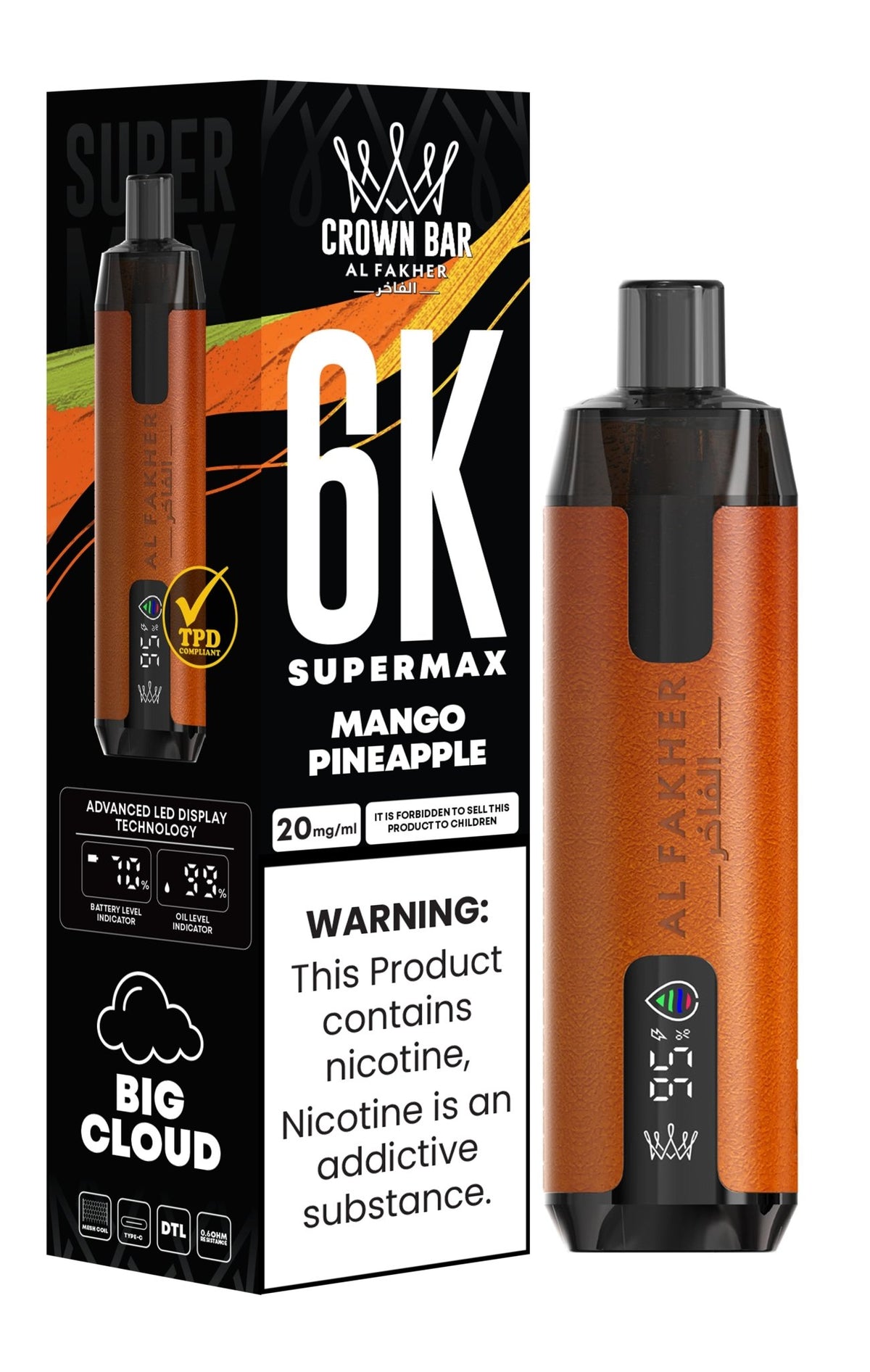 Al Fakher Supermax 6k Puffs Disposable Vape - Clouds Vapes