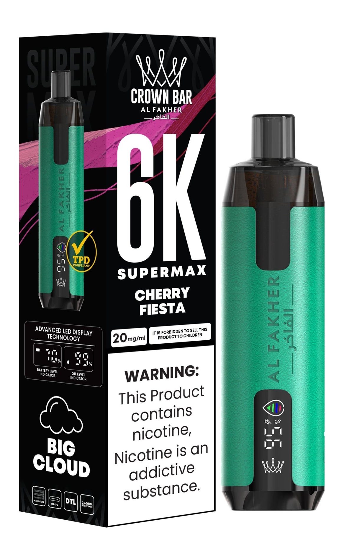 Al Fakher Supermax 6k Puffs Disposable Vape - Clouds Vapes