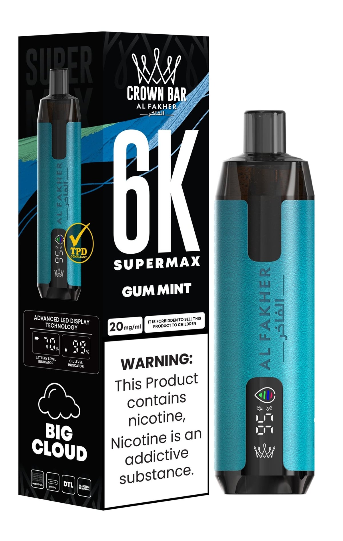 Al Fakher Supermax 6k Puffs Disposable Vape - Clouds Vapes