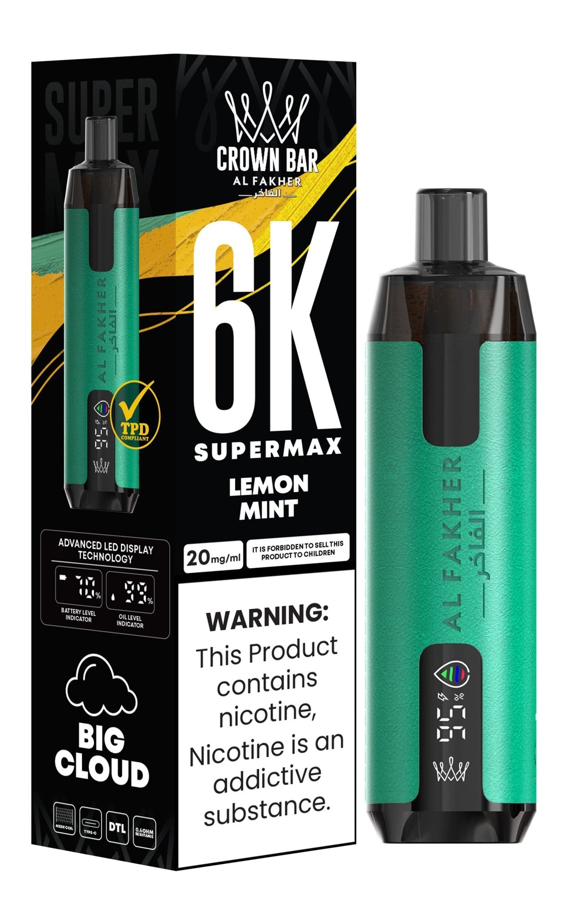 Al Fakher Supermax 6k Puffs Disposable Vape - Clouds Vapes