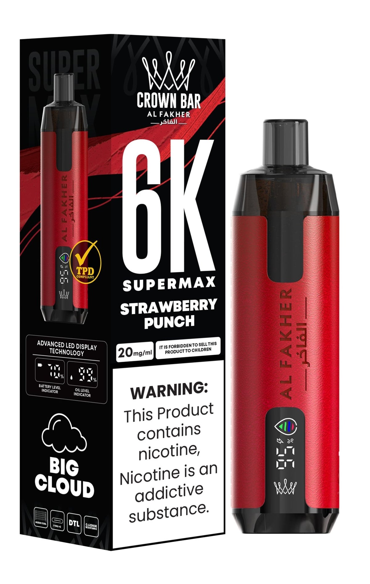 Al Fakher Supermax 6k Puffs Disposable Vape - Clouds Vapes