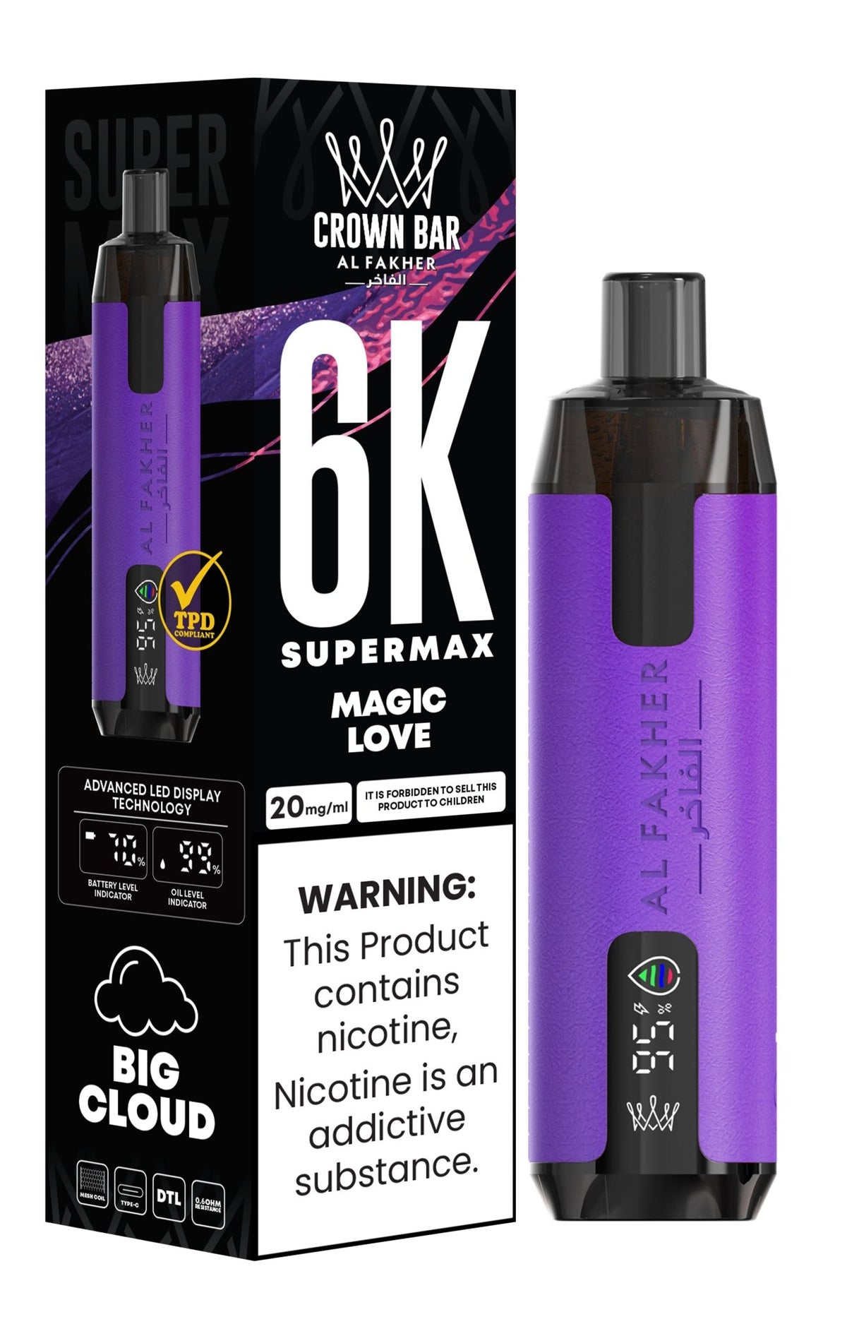 Al Fakher Supermax 6k Puffs Disposable Vape - Clouds Vapes