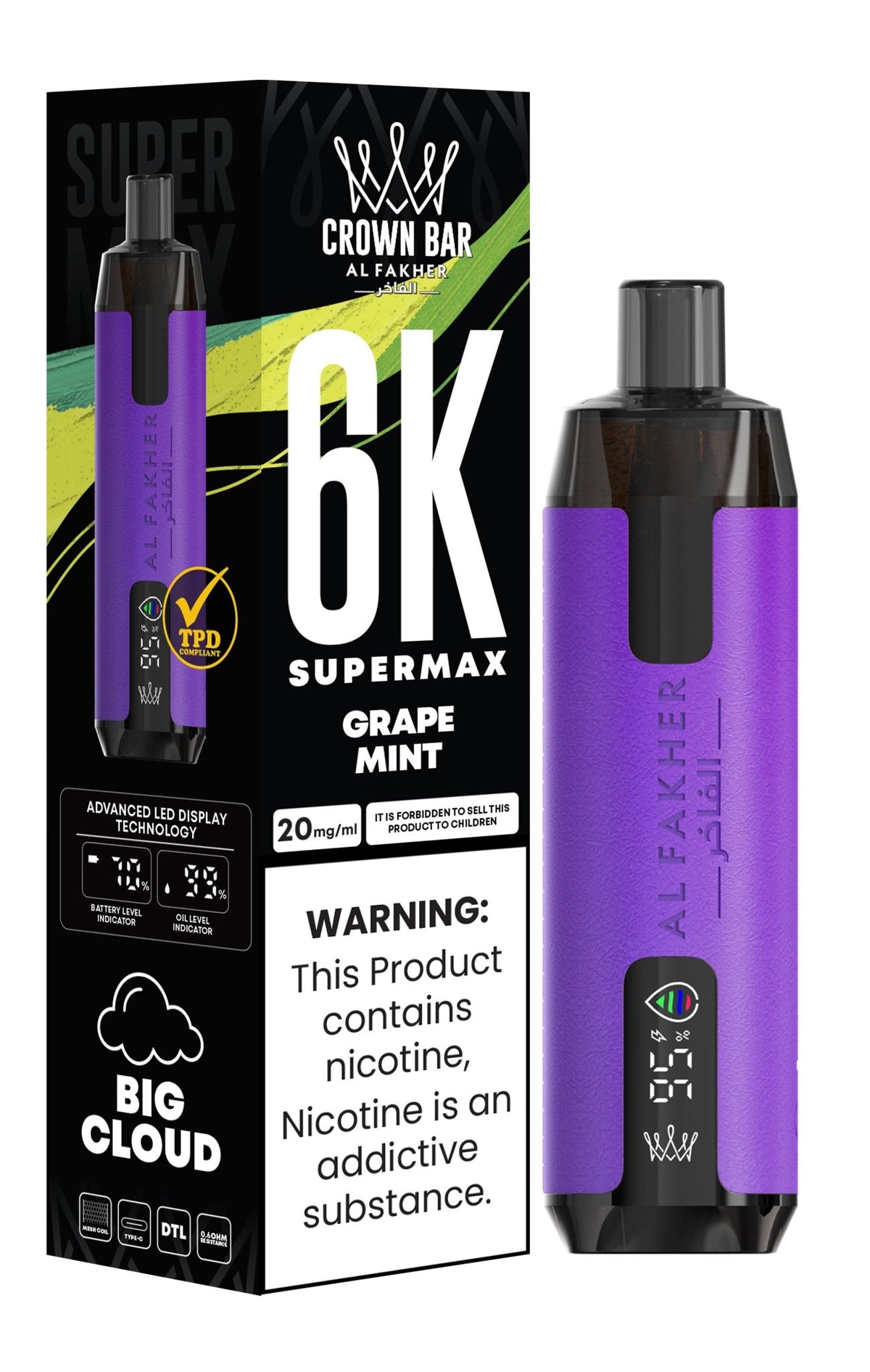 Al Fakher Supermax 6k Puffs Disposable Vape - Clouds Vapes