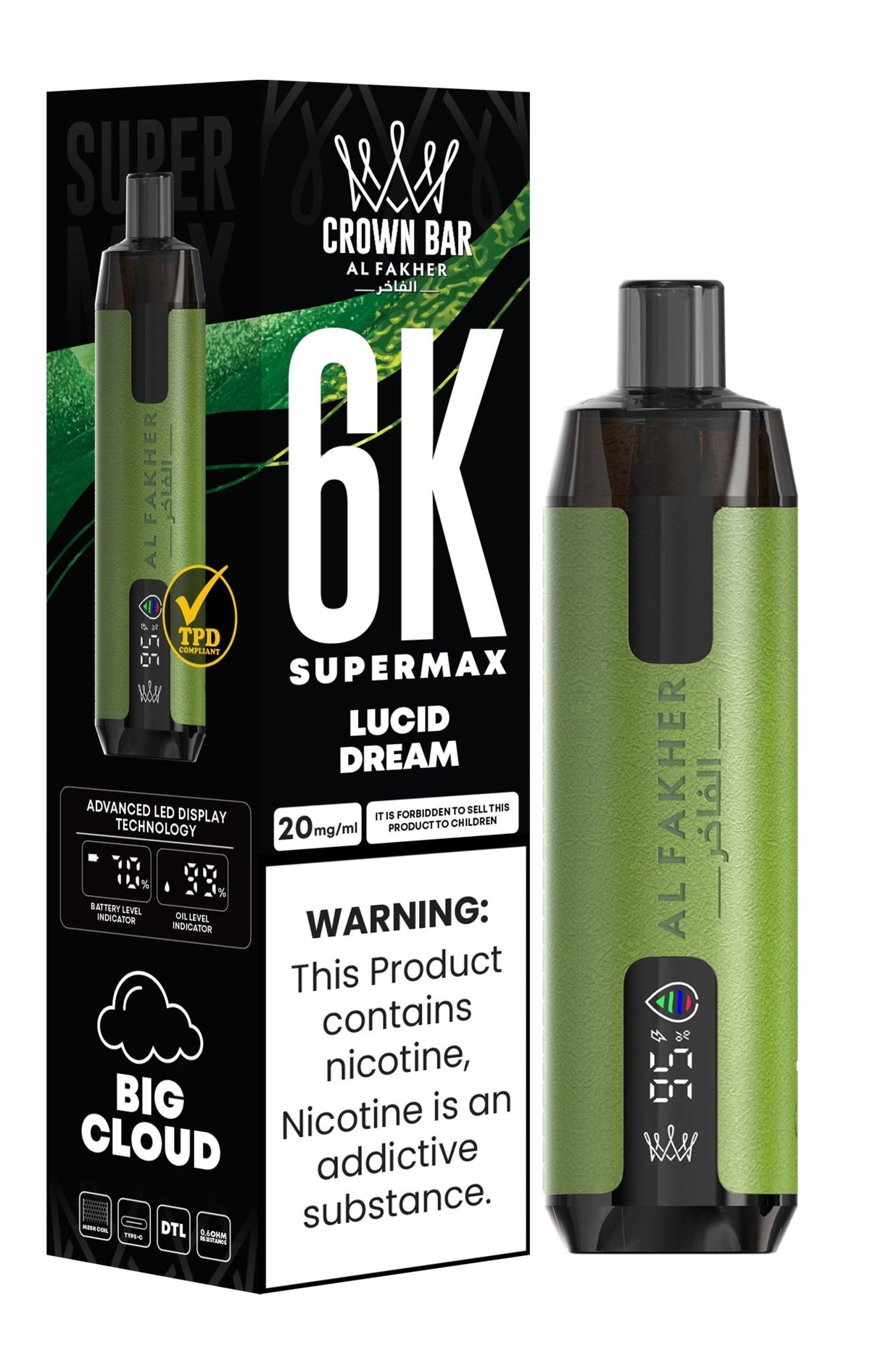 Al Fakher Supermax 6k Puffs Disposable Vape - Clouds Vapes