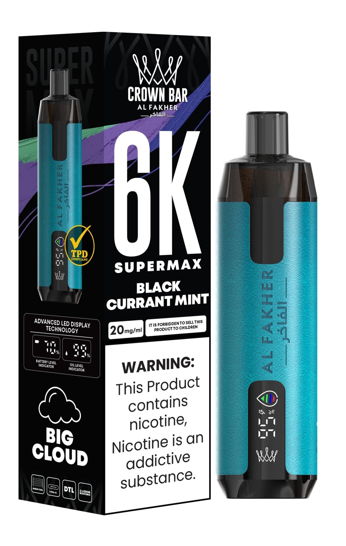 Al Fakher Supermax 6k Puffs Disposable Vape - Clouds Vapes