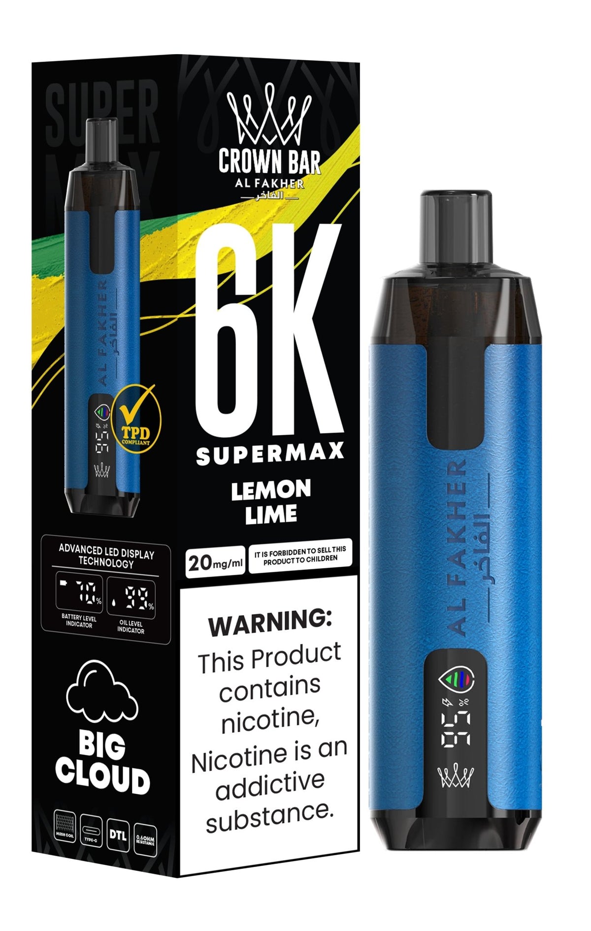 Al Fakher Supermax 6k Puffs Disposable Vape - Clouds Vapes