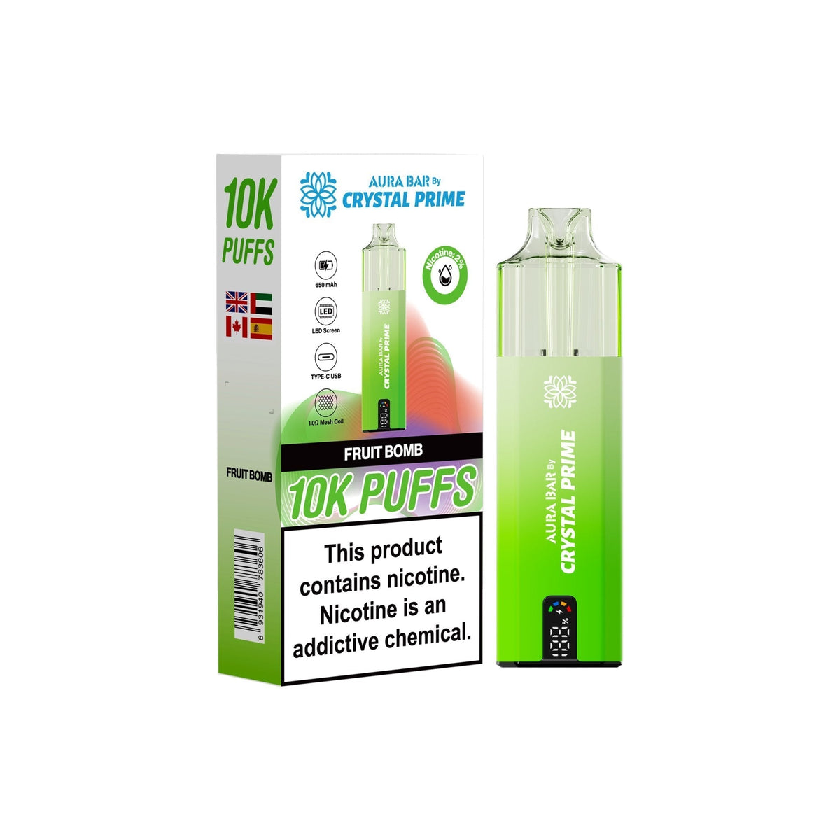 Crystal Prime 10000 Prefilled Pod Vape Kit - Clouds Vapes