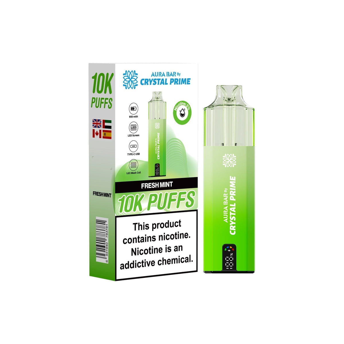 Crystal Prime 10000 Prefilled Pod Vape Kit - Clouds Vapes