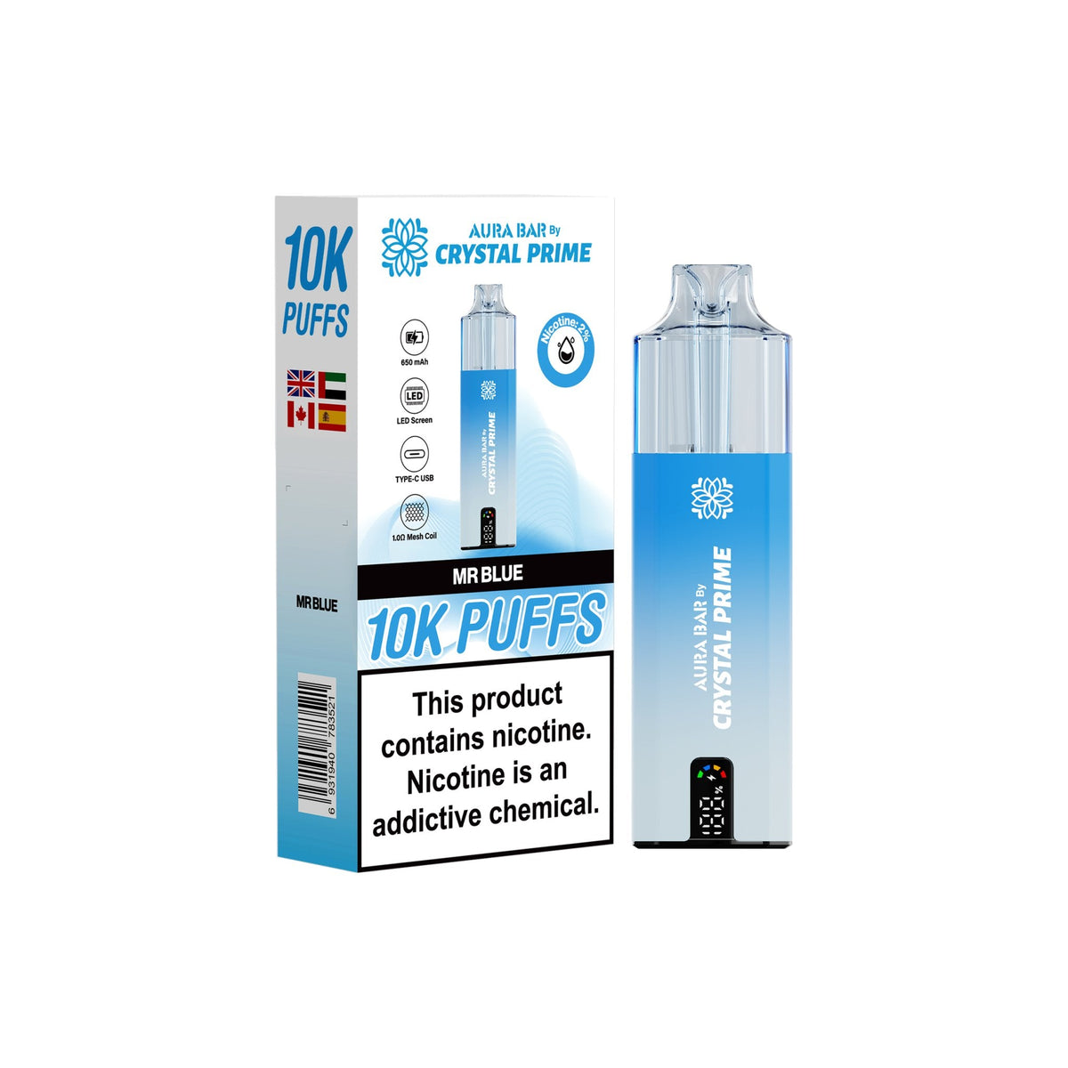 Crystal Prime 10000 Prefilled Pod Vape Kit - Clouds Vapes