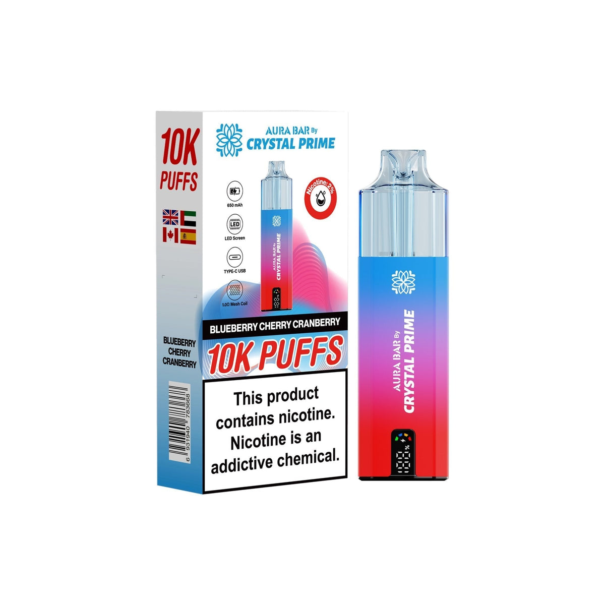 Crystal Prime 10000 Prefilled Pod Vape Kit - Clouds Vapes