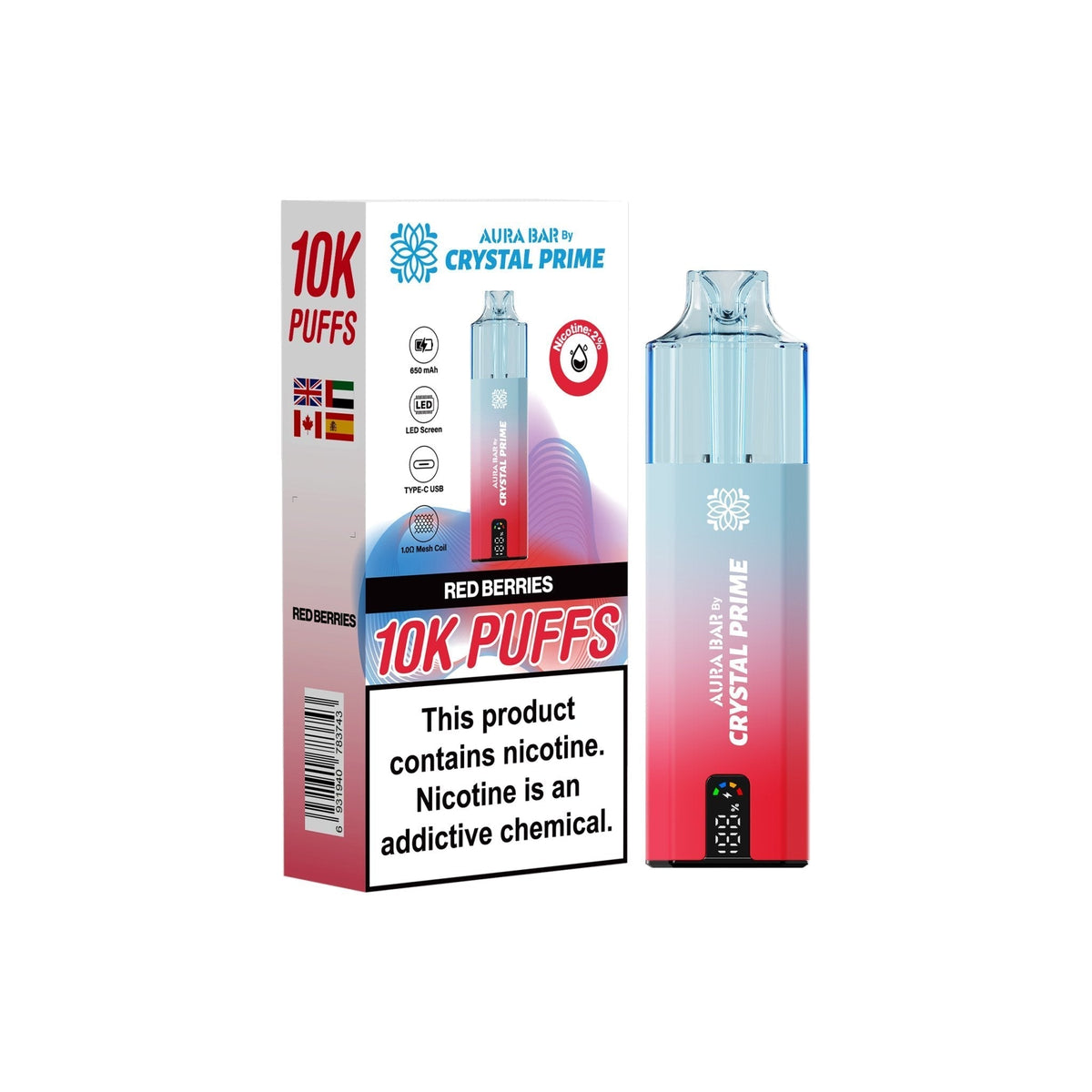 Crystal Prime 10000 Prefilled Pod Vape Kit - Clouds Vapes