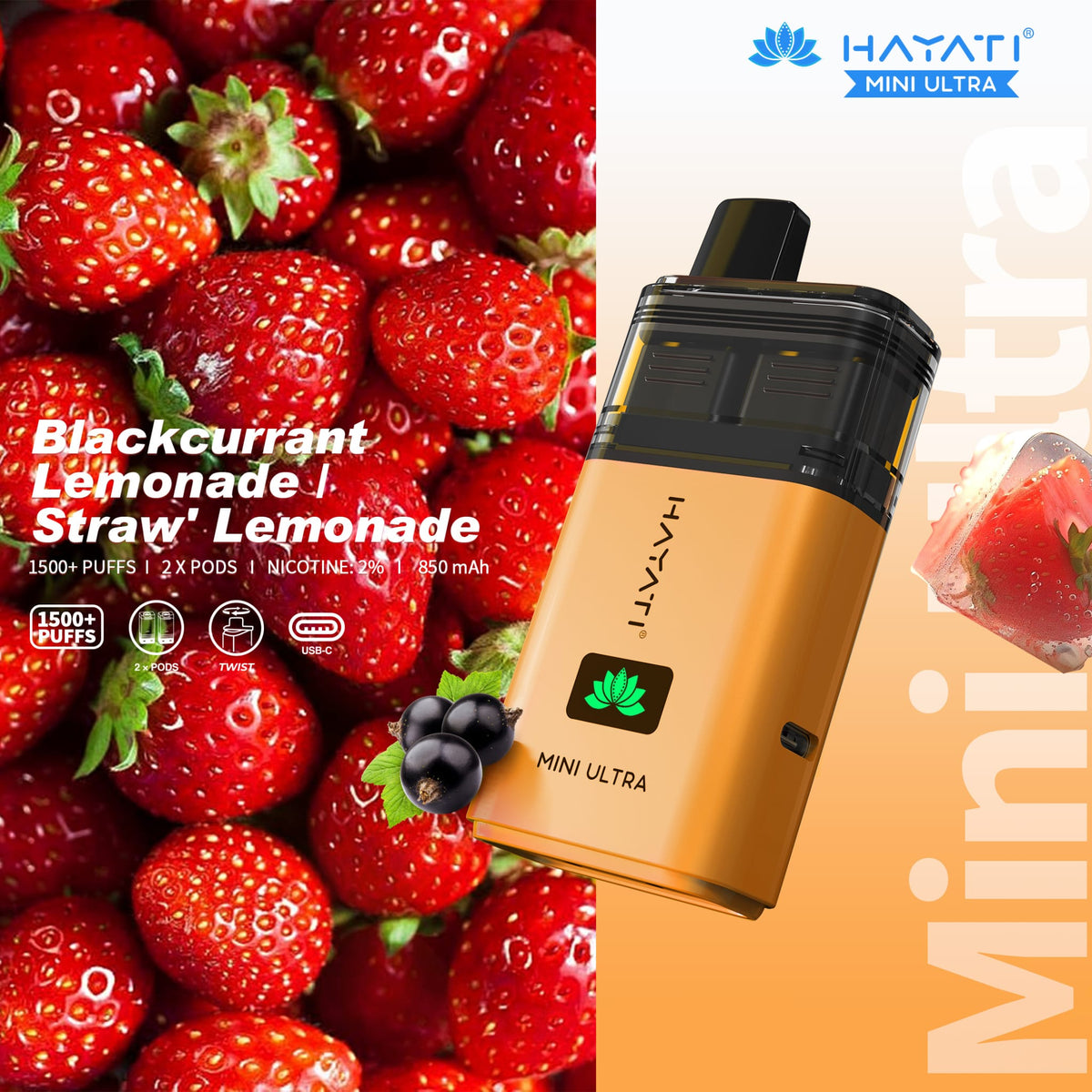 Hayati Mini Ultra 1500 Disposable Vape - Clouds Vapes