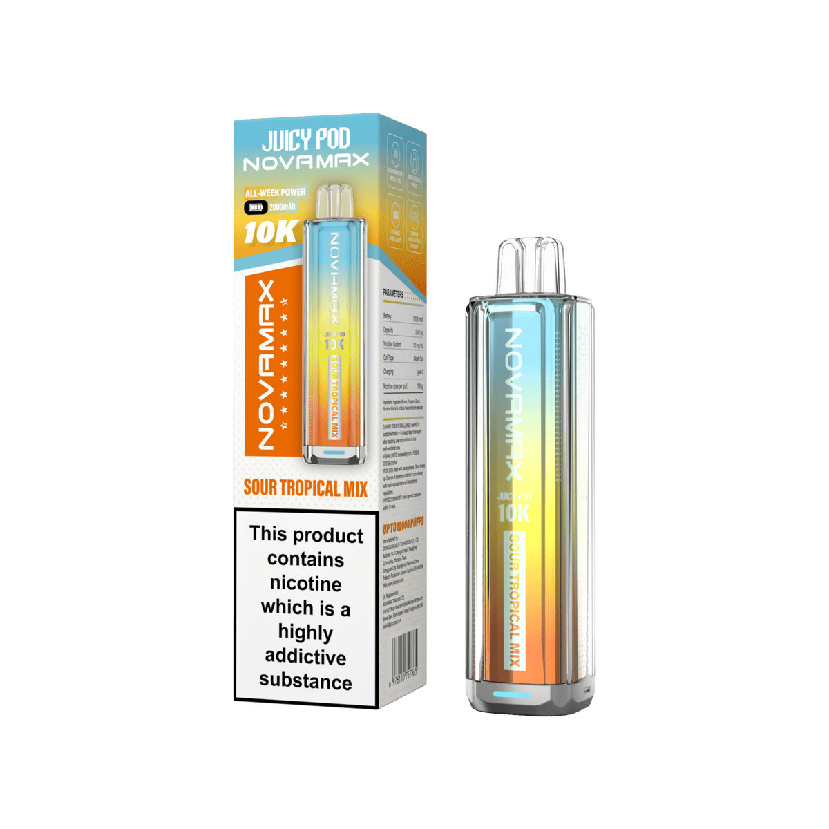 Juicy Pod Novamax 10k Prefilled Pod Vape Kit - Clouds Vapes