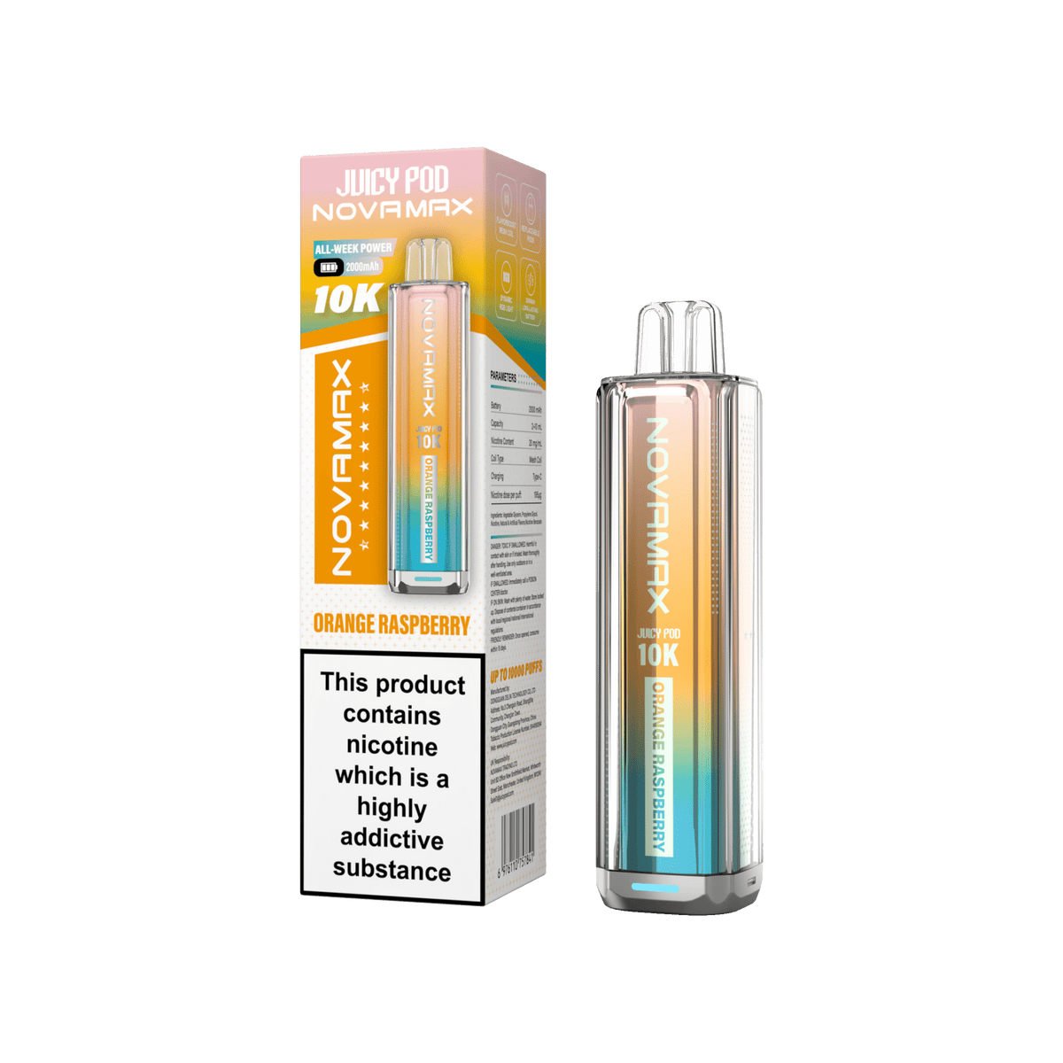 Juicy Pod Novamax 10k Prefilled Pod Vape Kit - Clouds Vapes