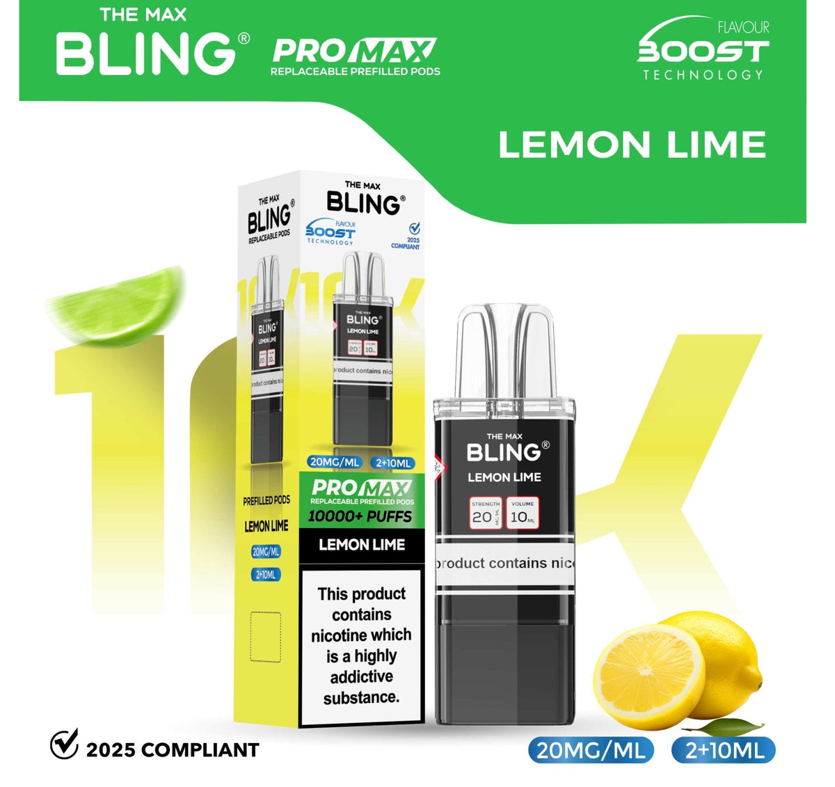 The Bling 10k Pro Max Replacement Pods (BOX OF 5) - Clouds Vapes