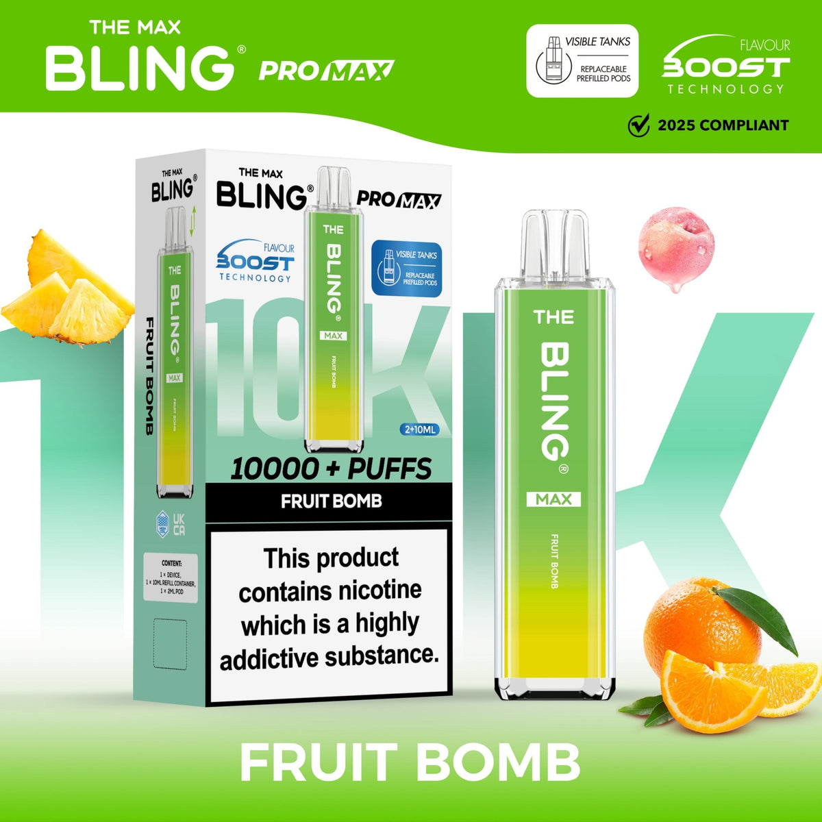 The Crystal Bling Max 10000 Preffilled Pod Kit - Clouds Vapes