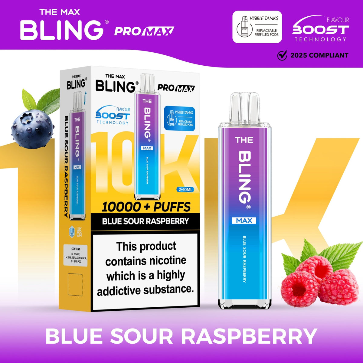 The Crystal Bling Max 10000 Preffilled Pod Kit - Clouds Vapes
