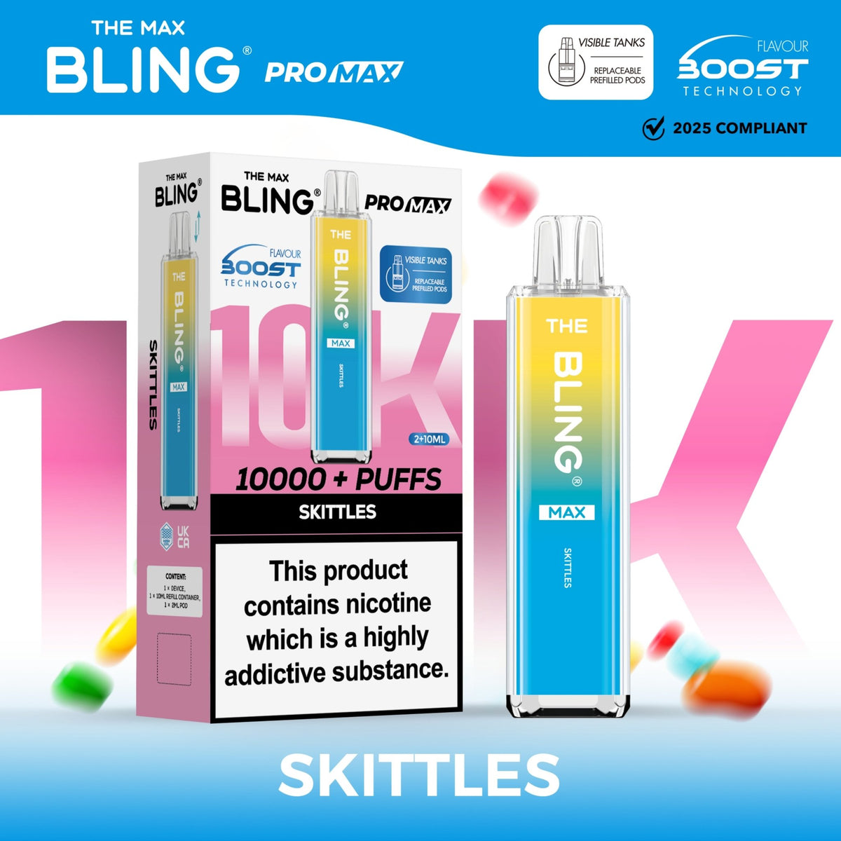 The Crystal Bling Max 10000 Preffilled Vape Kit Box of 5 - Clouds Vapes