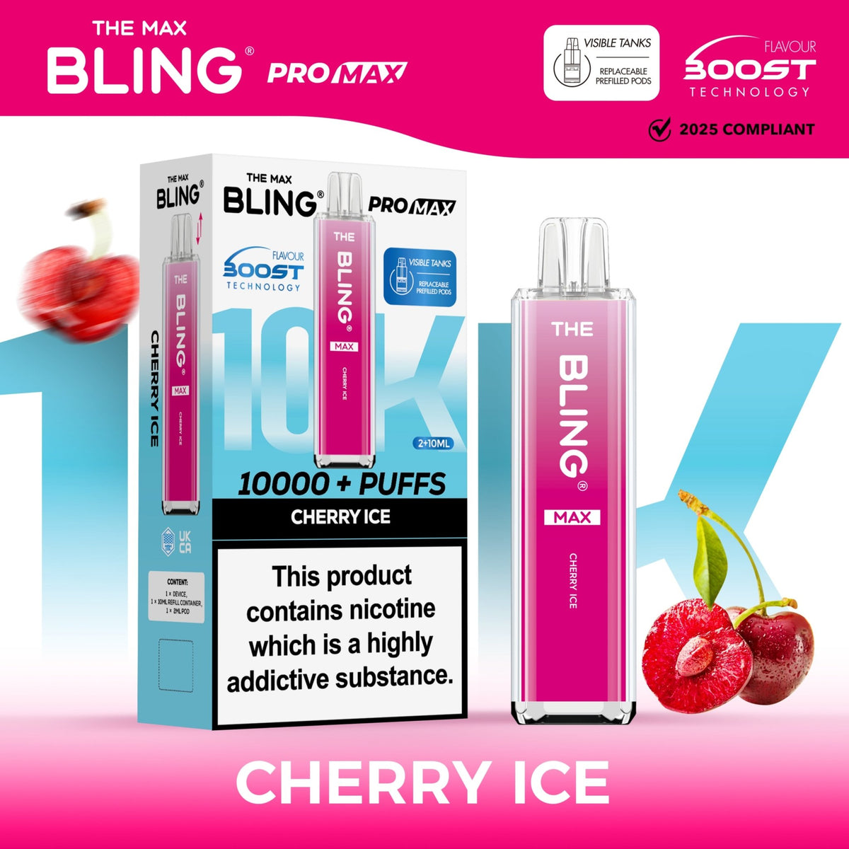 The Crystal Bling Max 10000 Preffilled Vape Kit Box of 5 - Clouds Vapes