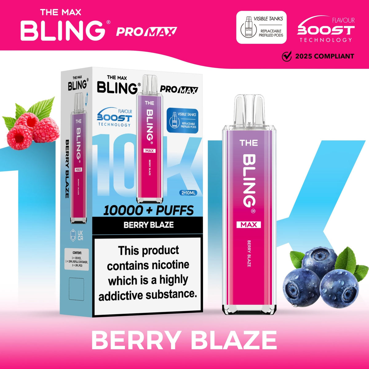 The Crystal Bling Max 10000 Preffilled Vape Kit Box of 5 - Clouds Vapes