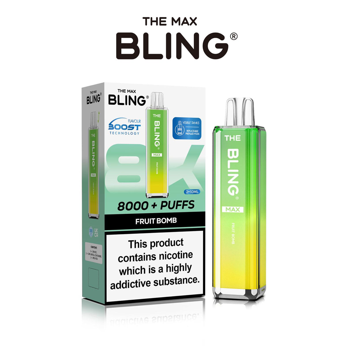 The Crystal Bling Max 8000 Preffilled Pod Kit - Clouds Vapes