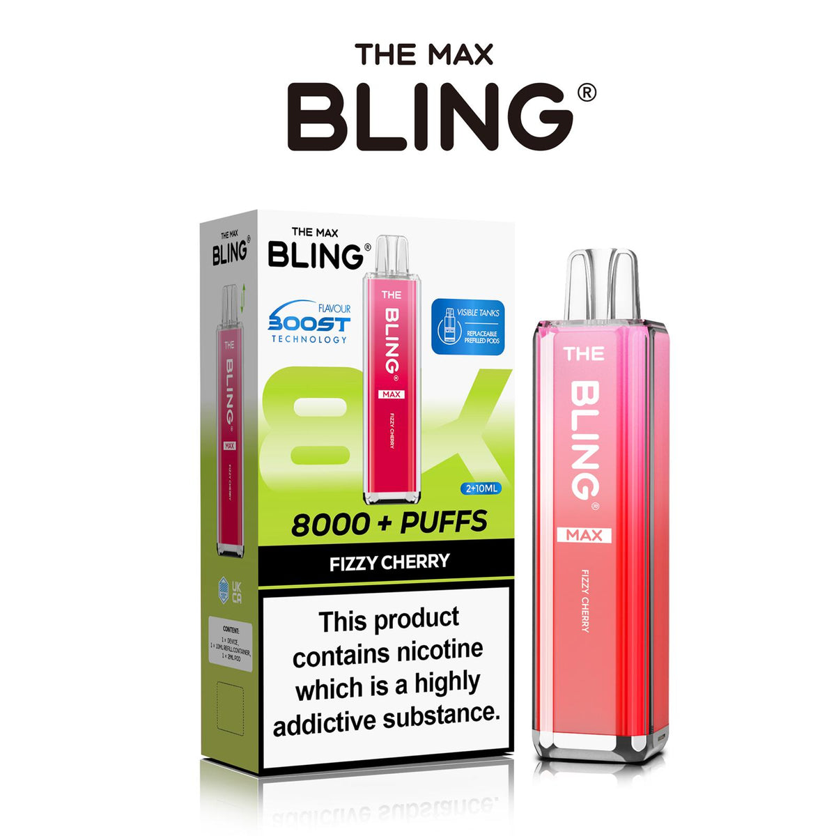 The Crystal Bling Max 8000 Preffilled Pod Kit - Clouds Vapes