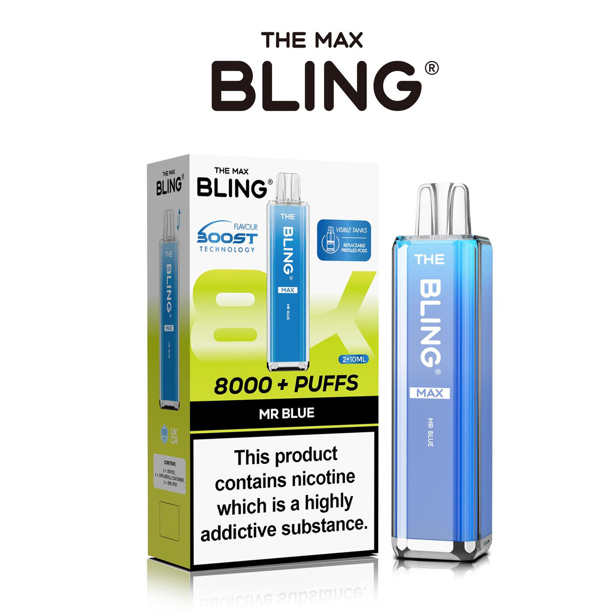 The Crystal Bling Max 8000 Preffilled Pod Kit - Clouds Vapes