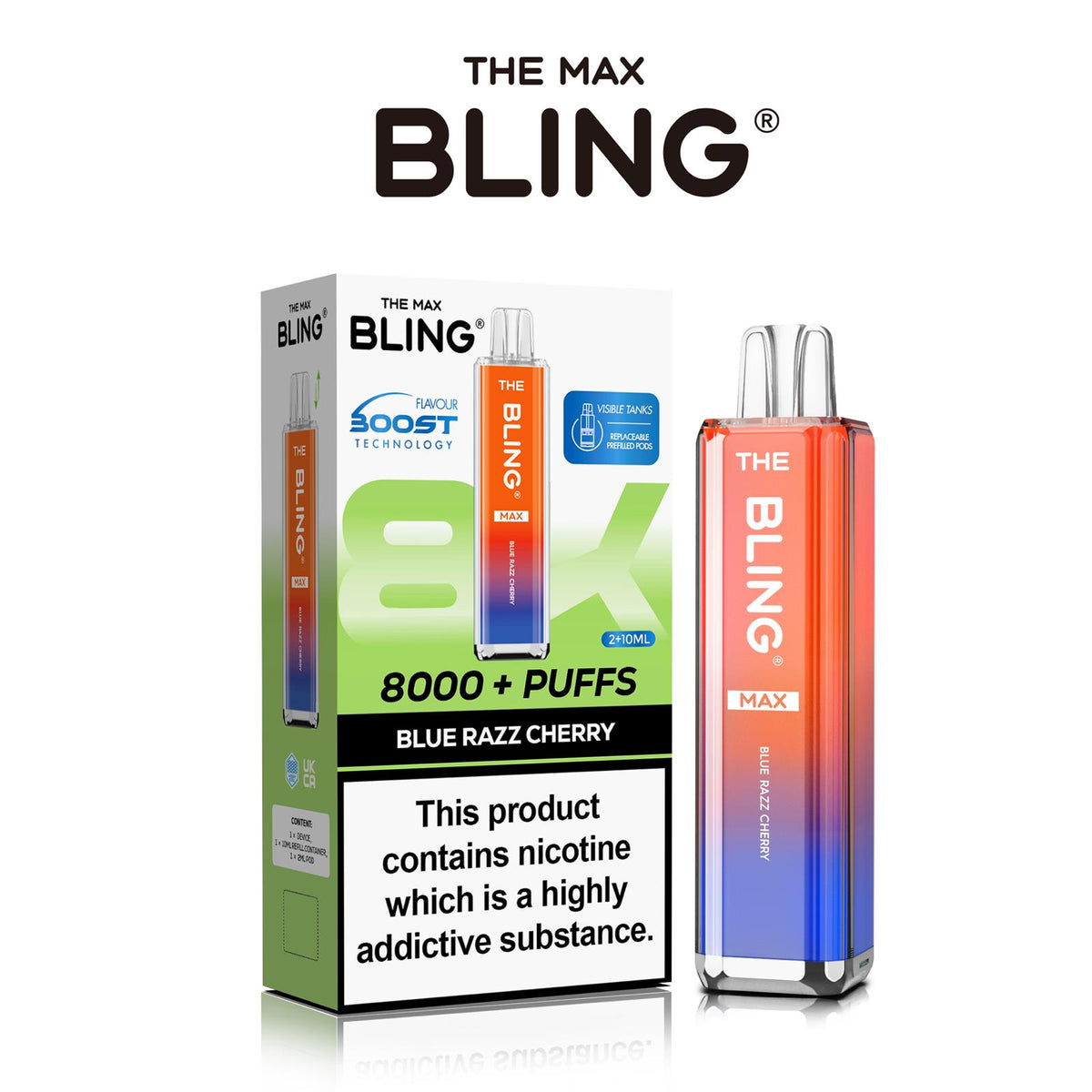 The Crystal Bling Max 8000 Preffilled Pod Kit - Clouds Vapes