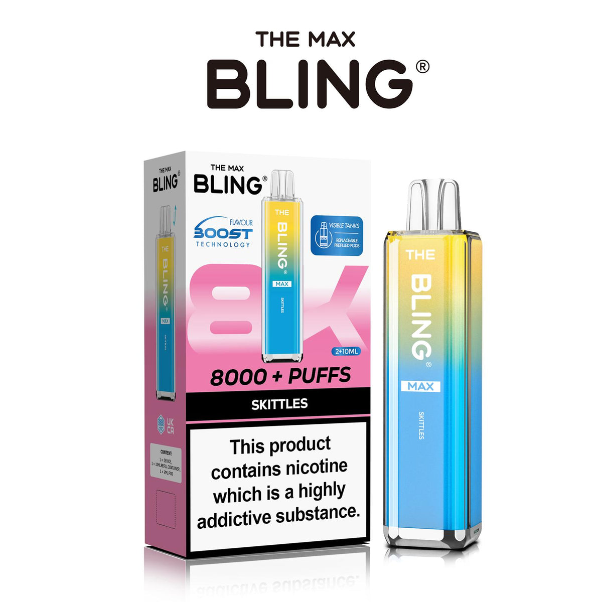 The Crystal Bling Max 8000 Preffilled Pod Kit - Clouds Vapes