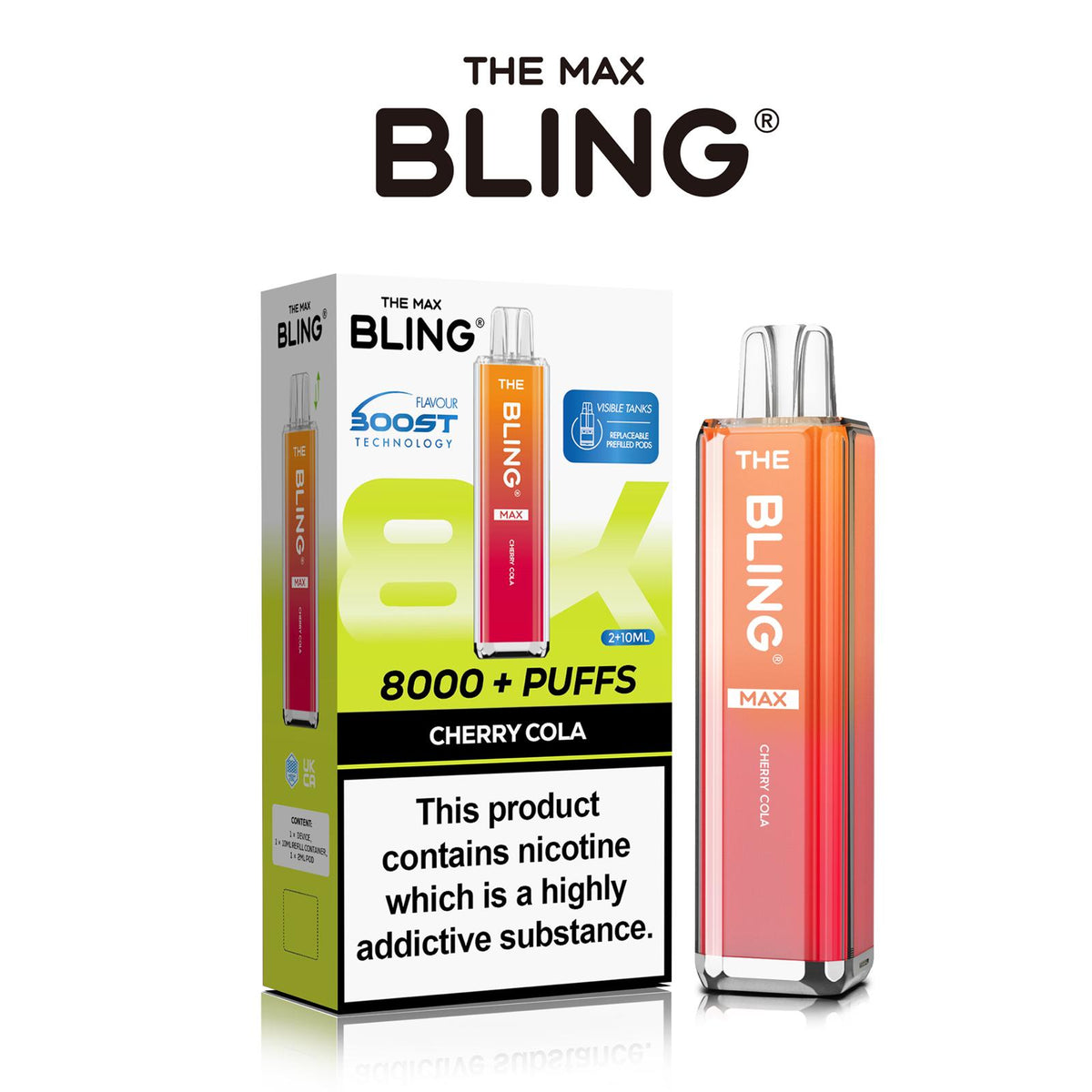 The Crystal Bling Max 8000 Preffilled Pod Kit - Clouds Vapes