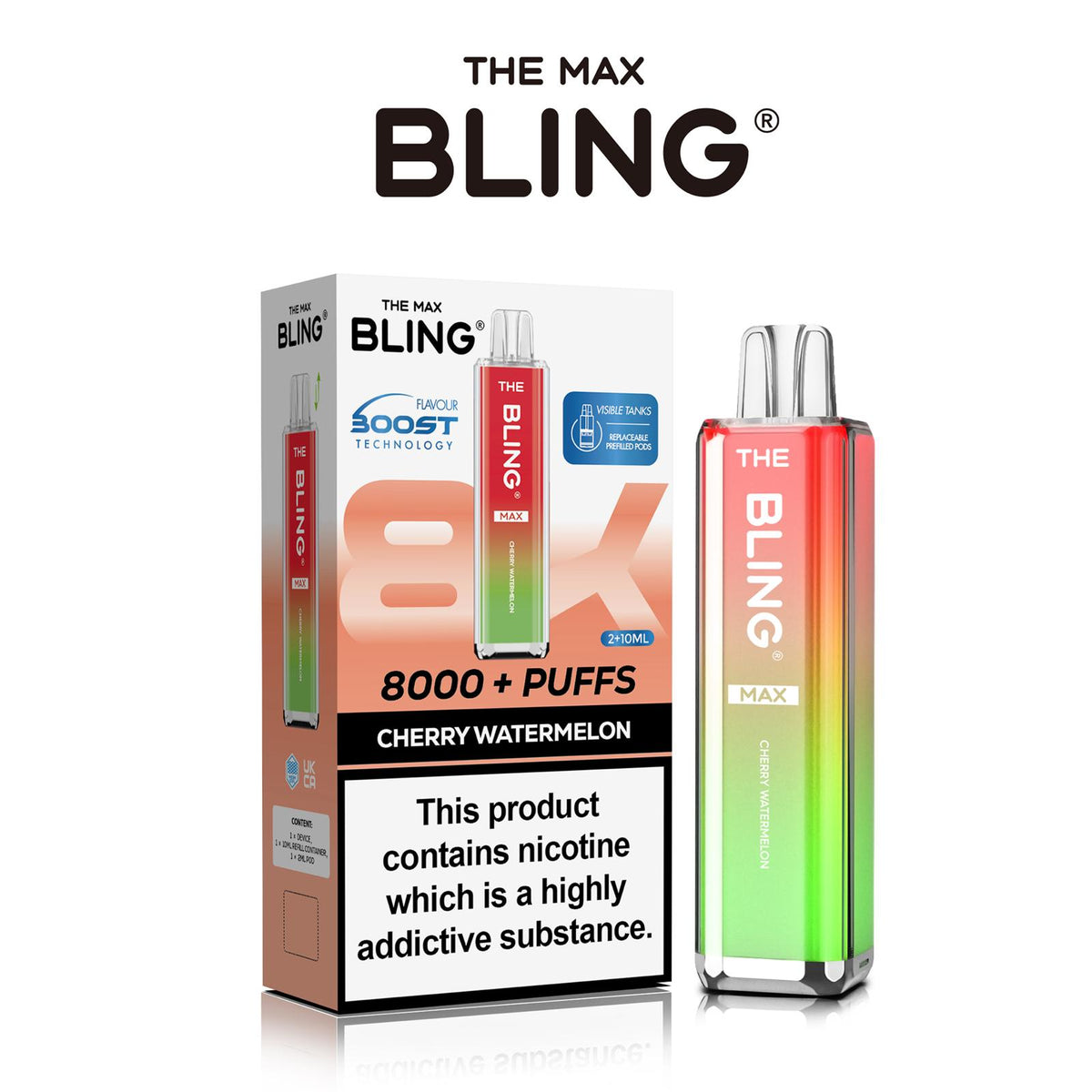 The Crystal Bling Max 8000 Preffilled Pod Kit - Clouds Vapes