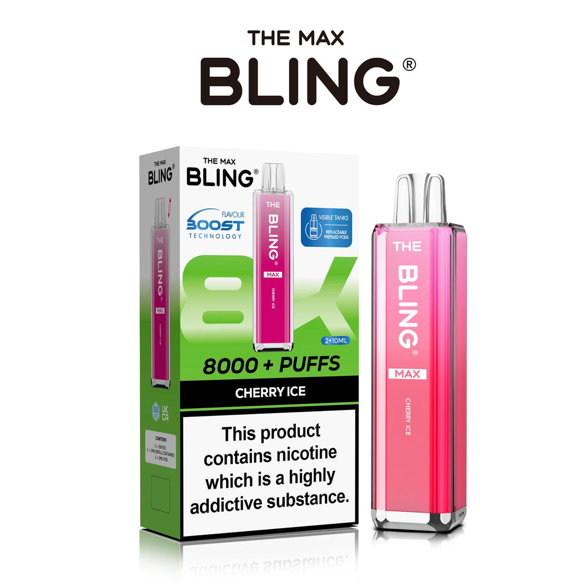 The Crystal Bling Max 8000 Preffilled Pod Kit - Clouds Vapes