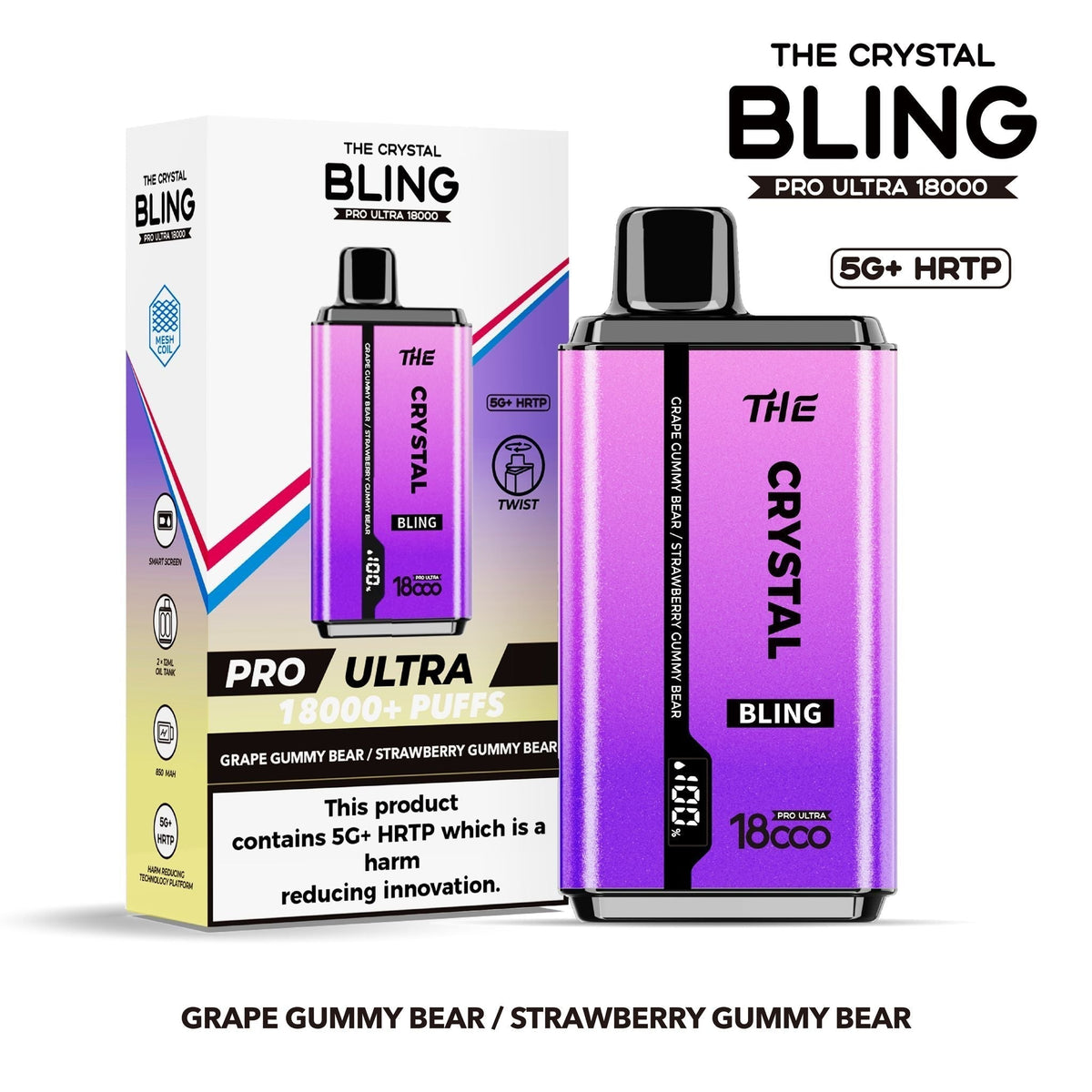 The Crystal Bling Pro Ultra 18000 Disposable Vape - Clouds Vapes